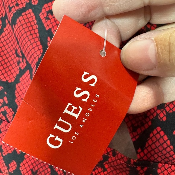 Guess Long Sleeve Neyva Bodysuit Red - Picture 9 of 10